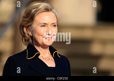 Vereinigte Staaten Staatssekretär Hillary Clinton bei ihrem Besuch in Irland Stockfoto