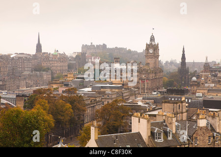 Edinburgh Stadtbild von Calton Hill, Edinburgh, Schottland, Vereinigtes Königreich Stockfoto