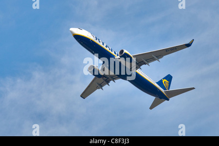 Ryanair Boeing 737, Gatwick Flughafen, England Stockfoto