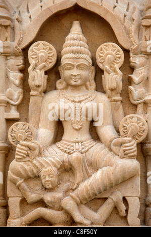 Pashtunath Jain Tempel Skulptur, Haridwar, Uttarakhand, Indien Stockfoto