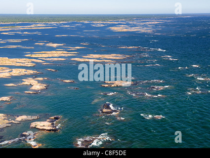 Dies ist die Küste der Georgian Bay, Huron-See, in der Nähe von Britt, Ontario Stockfoto