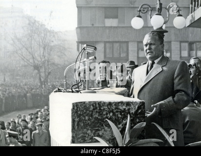JOSIP BRIZ TITO (1892-1980) Präsident von Jugoslawien Rede auf Triest in Belgrad 15. November 1953 Stockfoto