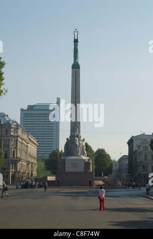 Das Freiheitsdenkmal in Riga, Lettland, Baltikum Stockfoto