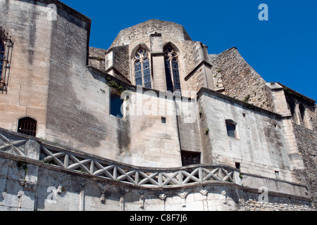 Frankreich, Gard, Languedoc-Roussillion, Pont Saint Esprit, zurück, Kirche, Saint-Saturnin, 15., Jahrhundert, Architektur, bauen, Nachteile Stockfoto