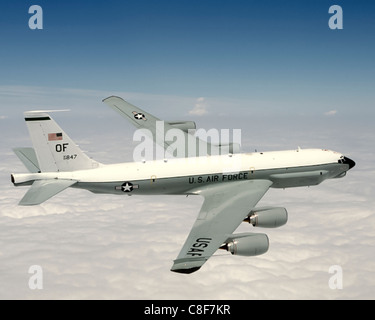 Ein RC-135U geschickt zu bekämpfen Flugzeug fliegt eine Ausbildungsmission von Offutt Air Force Base, Nebraska Stockfoto