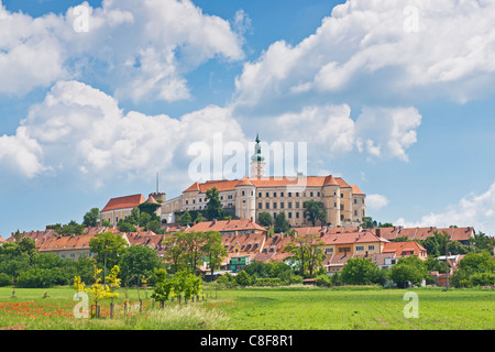 Schloss Mikulov, Breclav, Süd-Mähren, Tschechische Republik, Europa Stockfoto