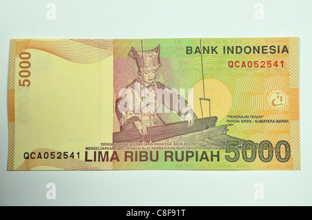 Banknote von Indonesien Rupiah. Stockfoto