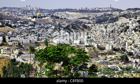 Panorama von Jerusalem, Israel Stockfoto