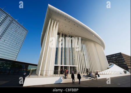 Konzertsaal der Philharmonie, moderne Architektur der EU Viertel auf Kirchberg-Plateau, Luxemburg, Großherzogtum Luxemburg Stockfoto