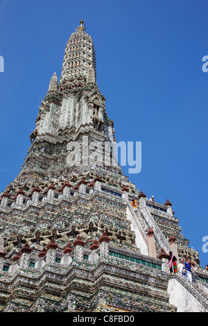 Asien, Thailand, Bangkok, Wat Arun, der Tempel der Morgenröte, Tempel, Tempel, Thai-Tempel, Thai Tempel, Stupa, Stupas, Chedi, Chedis, Rel Stockfoto