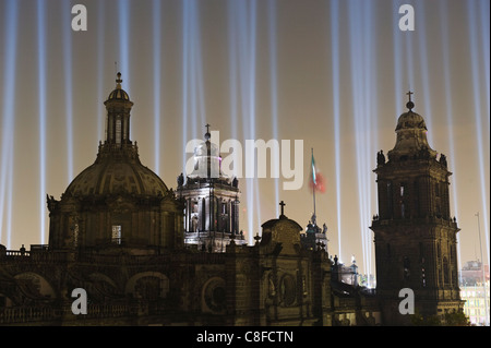 Lichtershow Kathedrale Metropolitana, Federal District, Mexico City, Mexiko