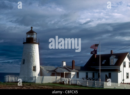Pemaquid Point Lighthouse, Pemaquid Point, Maine Stockfoto