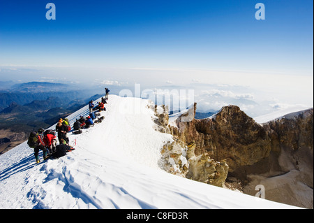 Pico de Orizaba, 5610m, Bundesstaat Veracruz, Mexiko Stockfoto