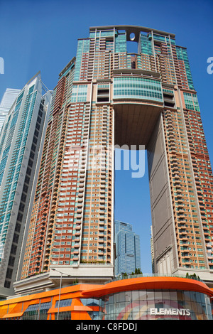 Asien, China, Hong Kong, Hong Kong, Kowloon, West Kowloon, Gebäude, Wolkenkratzer, Wohnungsbau, Wohnungen, Tourismus, Urlaub, Urlaub Stockfoto