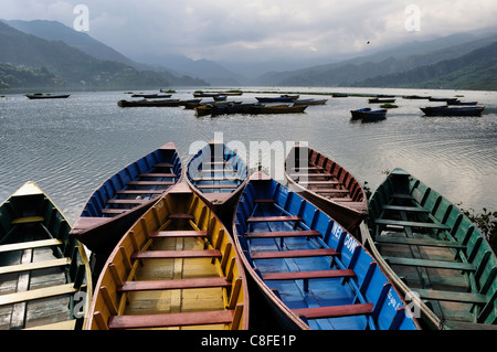 Phewa Tal (Phewa-See, Pokhara, Gandaki, Western Region (Pashchimanchal, Nepal Stockfoto