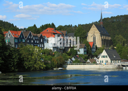 Deutschland, Europa, Wuppertal, Wupper, Bergische land, Land, Nordrhein Westfalen, Wuppertal-Beyenburg, Stadt-Ansicht, Beyenburg, r Stockfoto