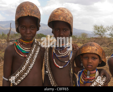 Elk200-5535v Äthiopien, Omo-Tal, Arbole Stamm, jungen Stockfoto