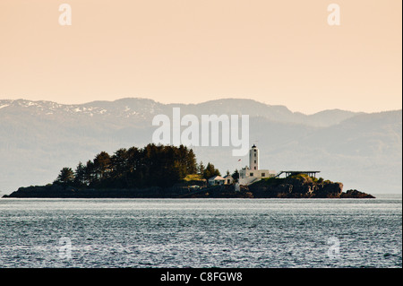 Fünf Finger Leuchtturm im Bereich fünf Finger Inseln von Frederick Sound, Southeast Alaska, Alaska, Vereinigte Staaten von Amerika Stockfoto