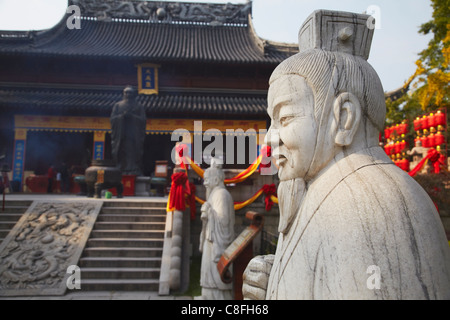 Statue im Konfuzius-Tempel, Fuzi Miao Bereich, Nanjing, Jiangsu, China Stockfoto