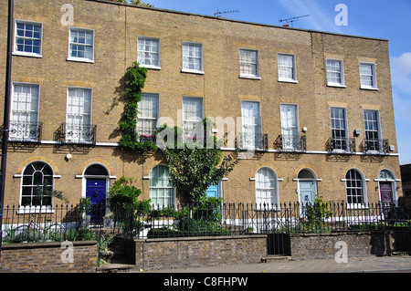 Gerogian Reihenhäuser, Camberwell New Road, Camberwell, Londoner Stadtteil Southwark, Greater London, England, Vereinigtes Königreich Stockfoto