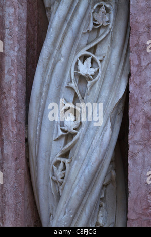 Aus Marmor Detail an der Fassade des Doms in Siena, Toskana, Italien Stockfoto