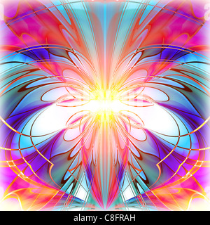 abstrakte Glasmalerei Muster Stockfoto