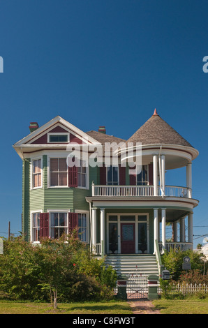 George Fox-Haus, erbaut 1903, viktorianische Architektur auf Ball Avenue East End Historic District, Galveston, Texas, USA Stockfoto