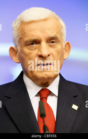 JERZY BUZEK, Präsident des Europäischen PARL 23. Oktober 2011 JUSTUS-LIPSIUS-Gebäude Brüssel Belgien Stockfoto