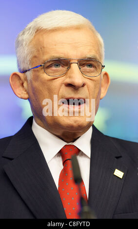 JERZY BUZEK, Präsident des Europäischen PARL 23. Oktober 2011 JUSTUS-LIPSIUS-Gebäude Brüssel Belgien Stockfoto