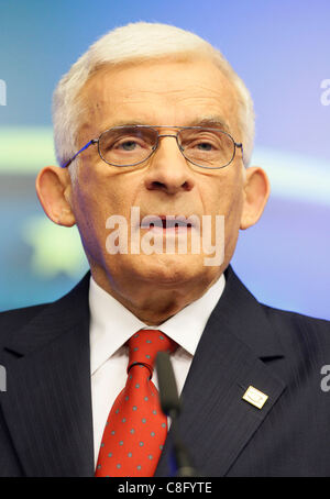 JERZY BUZEK, Präsident des Europäischen PARL 23. Oktober 2011 JUSTUS-LIPSIUS-Gebäude Brüssel Belgien Stockfoto