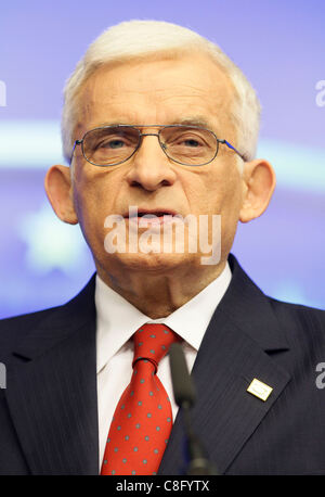 JERZY BUZEK, Präsident des Europäischen PARL 23. Oktober 2011 JUSTUS-LIPSIUS-Gebäude Brüssel Belgien Stockfoto