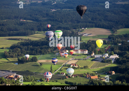 Heißluft-Ballon-Festival - Primagaz Ballonweek Stubenberg am See, Österreich Stockfoto