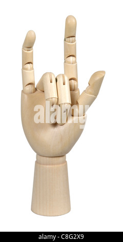 Ich liebe dich in amerikanischen Zeichen Sprache zum Ausdruck kommt, mit sichtbaren Gesten zur Kommunikation der Gehörlosen - Pfad enthalten Stockfoto