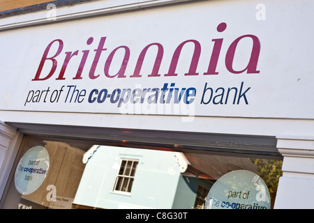 Britannia Bausparkasse uk gb High Street Bank Genossenschaft Co-op Stockfoto