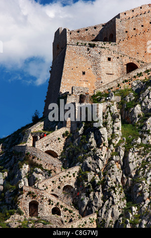 Bestandteil der Pflasterweg (999 Treppen eine Legende), die von der Stadt Nafplion Palamidi Burg führt. Griechenland Stockfoto