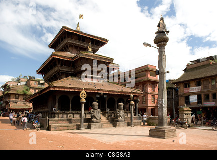 Der Dattatraya-Tempel, Tachupal Tole, Bhaktapur, Kathmandu-Tal, Nepal, Asien Stockfoto