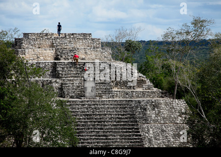 Pyramid I, Calakmul, UNESCO-Weltkulturerbe, Calakmul Biosphären-Reservat, Campeche, Mexiko Stockfoto