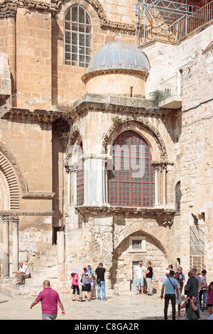 Die Kirche des heiligen Sepulchre Station 10 wo Jesus vor seiner Kreuzigung entkleidet war Stockfoto