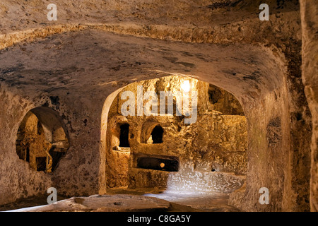 St. Pauls Katakomben, Rabat, Malta Stockfoto