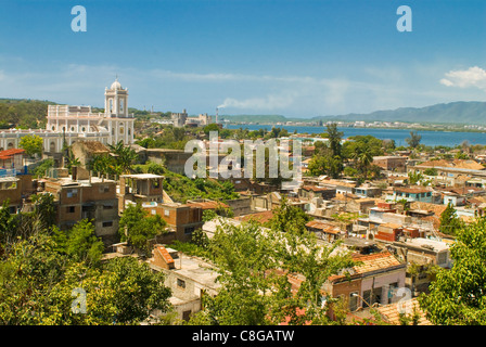 Blick über Santiago De Cuba, Kuba, Westindische Inseln, Karibik, Mittelamerika Stockfoto