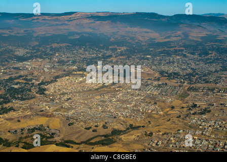 Luftaufnahme von Addis Ababa, Äthiopien Stockfoto