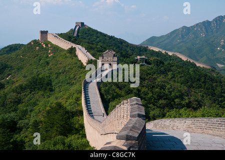 Die chinesische Mauer bei Badaling, UNESCO World Heritage Site, China Stockfoto