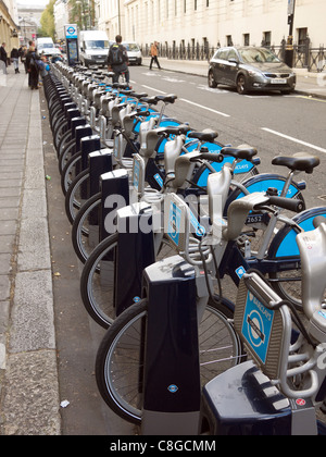 London-Bike-Schema, Barclays Cycle Hire Stockfoto