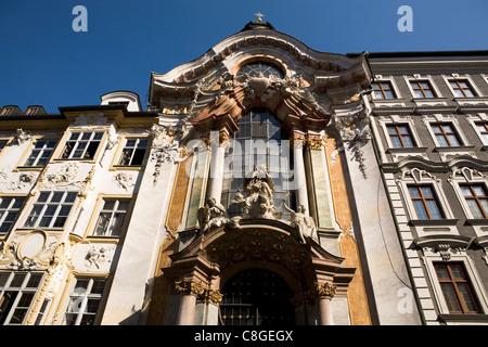 Die reich verzierte Barockstil Asam Kirche (St.-Johann-Nepomuk-Kirche) in der Sendlinger Straße in München, Bayern, Deutschland Stockfoto