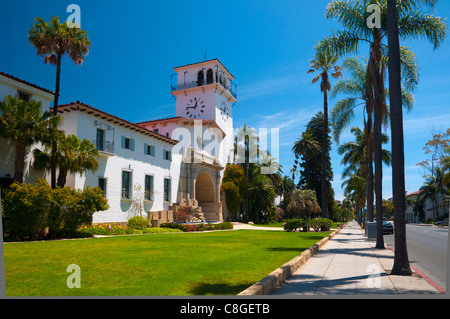 County Courthouse, Santa Barbara, California, Vereinigte Staaten von Amerika Stockfoto