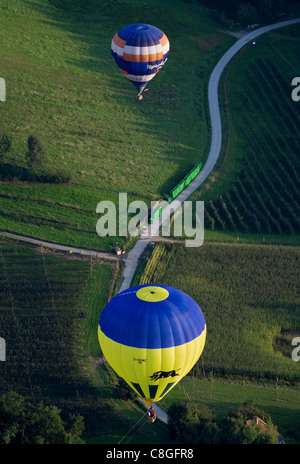 Heißluft-Ballon-Festival - Primagaz Ballonweek Stubenberg am See, Österreich Stockfoto