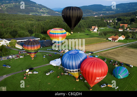 Heißluft-Ballon-Festival - Primagaz Ballonweek Stubenberg am See, Österreich Stockfoto