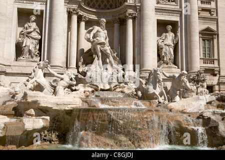 Der Trevi-Fountain.A-Brunnen in der Rione Trevi in Rom, Italien. Stockfoto