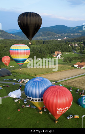 Heißluft-Ballon-Festival - Primagaz Ballonweek Stubenberg am See, Österreich Stockfoto