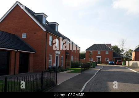 Lange Stratton, Norfolk. Das neu gebaute Eco Friendly Immobilien in langen Stratton Norfolk. Stockfoto